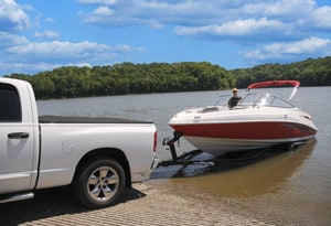 car with a boat